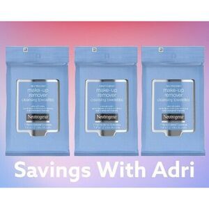 Neutrogena Makeup Remover Cleansing Towelettes Soft Cloth Gentle 7ct (Lot Of 3)